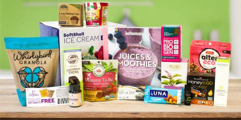 A selection of all natural snacks, body care products, supplements, and a few other goodies