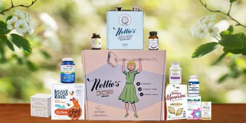 Nellie's cleaning products, plus some supplements and foods