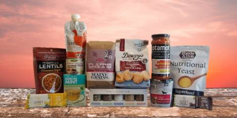 a selection of all-natural foods