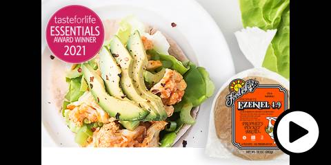 a pita with spicy cauliflower avocado