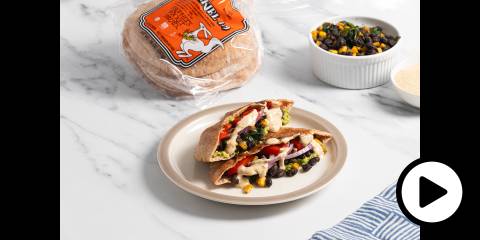 pita bread stuffed with a spicy blend