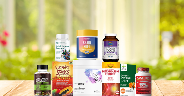 assortment of supplements and natural products
