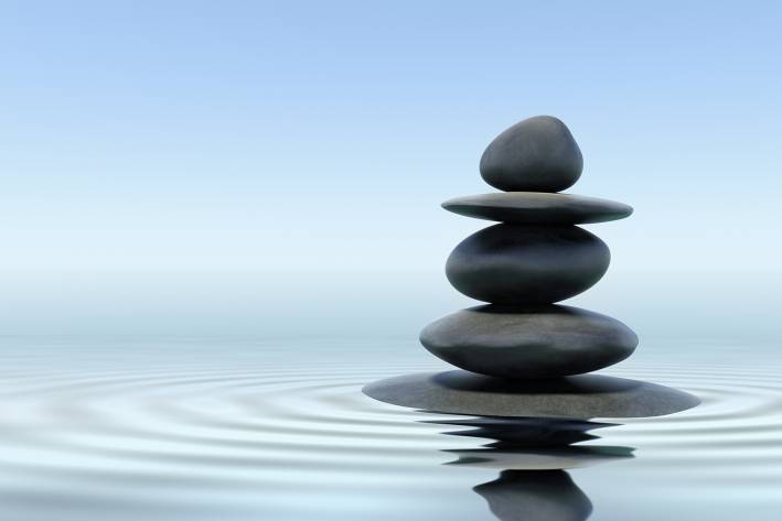A Well-Fed Life: How the Food We Eat Isn’t the Only Thing That Nourishes Us zen standing stones balanced in rippling water