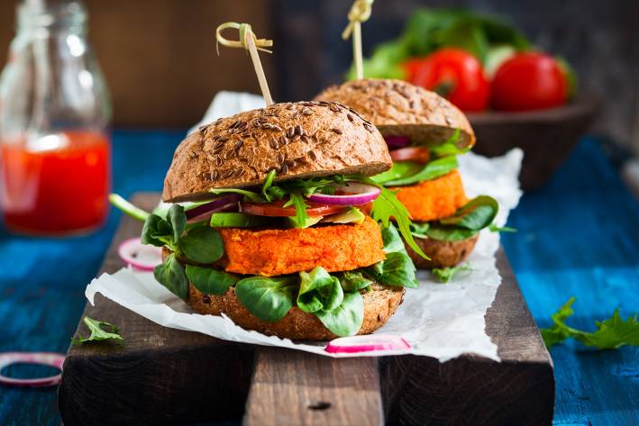Diet Trends for 2019 A veggie burger with avocado