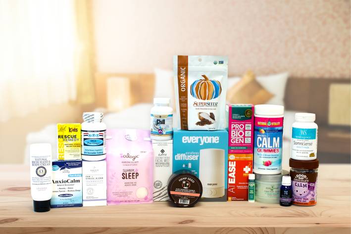 A collection of all-natural products for resting your mind and body