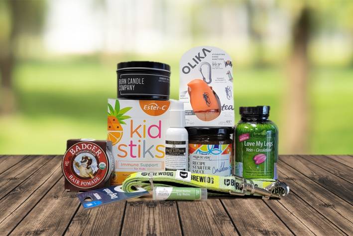 a variety of all-natural products