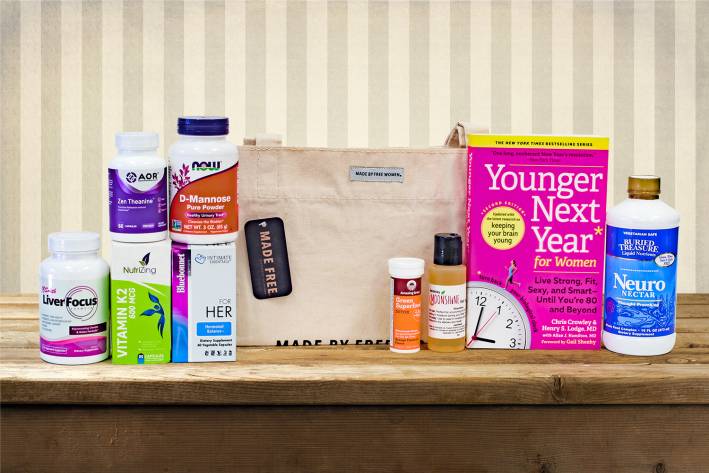 a selection of all-natural products for womens' health