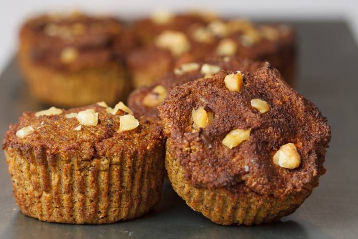 Carrot "Cake" Potato Muffins Freshly baked carrot cake potato muffins