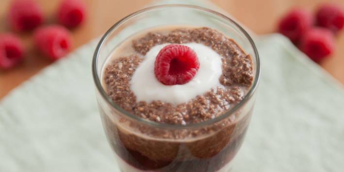Chocolate Chia Seed Raspberry Pudding Chocolate Chia Seed Raspberry Pudding