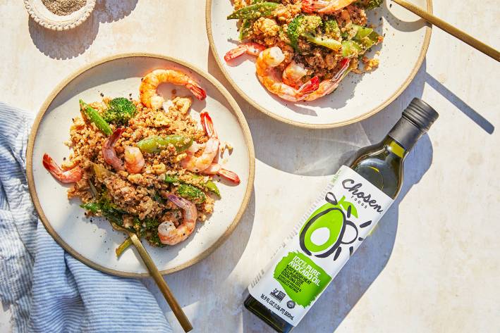 Cauliflower Shrimp “Fried Rice”