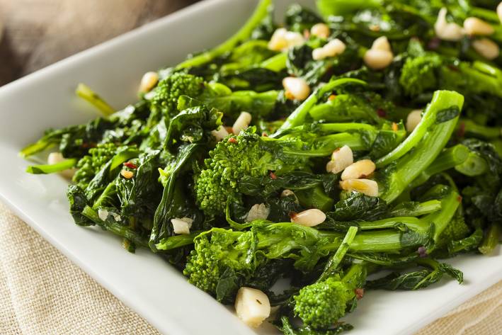 Spicy Sprouting Broccoli sauteed broccoli with diced garlic