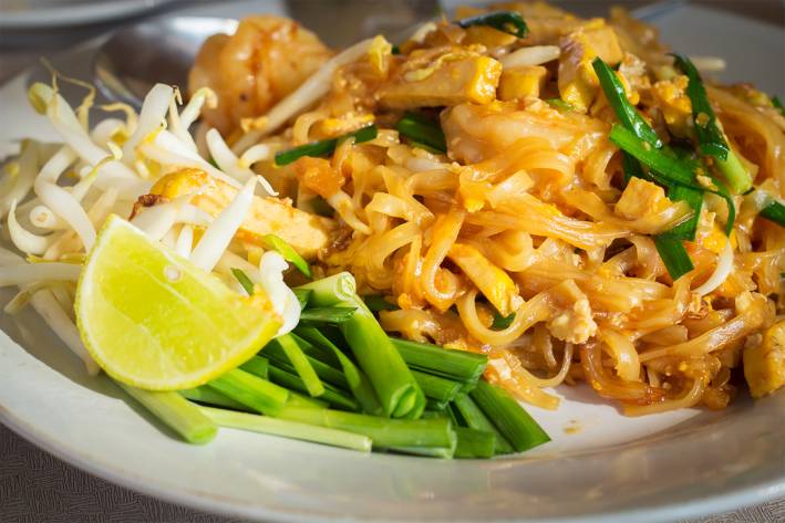 Vegetarian Pad Thai A plate of traditional vegetarian Pad Thai